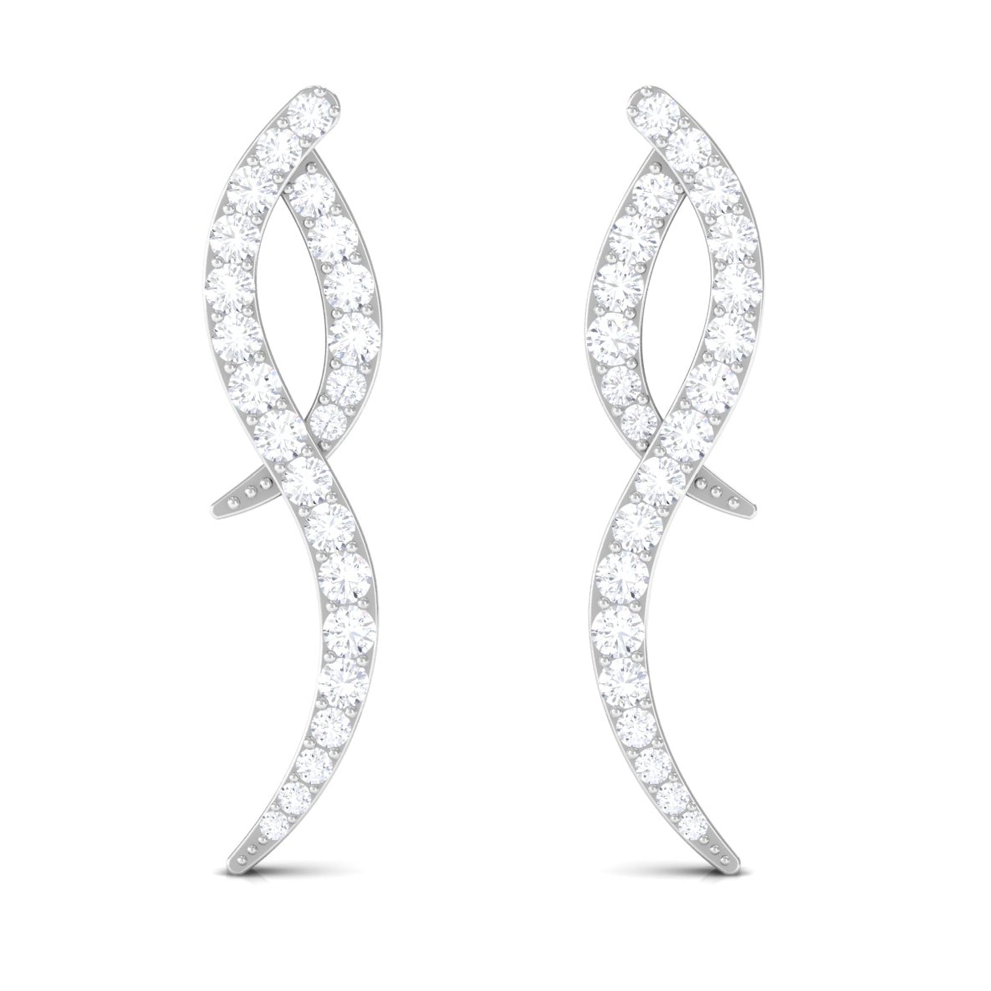 Contemporary Cubic Zirconia Dangle Earrings Zircon - ( AAAA ) - Quality - Rosec Jewels