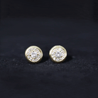 Round Diamond Simple Stud Earrings in Prong Setting Diamond - ( HI-SI ) - Color and Clarity - Rosec Jewels