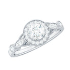 1 CT Round Cut Moissanite Engagement Ring Moissanite - ( D-VS1 ) - Color and Clarity - Rosec Jewels