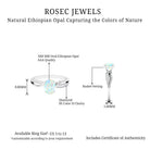 1.25 CT Oval Cut Ethiopian Opal Solitaire Ring with Diamond Ethiopian Opal - ( AAA ) - Quality - Rosec Jewels