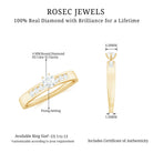 0.5 CT Natural Diamond Solitaire Gold Band Ring Diamond - ( HI-SI ) - Color and Clarity - Rosec Jewels
