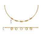 1/2 CT Bezel Set Round Zircon Station Chain Bracelet Zircon - ( AAAA ) - Quality - Rosec Jewels