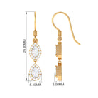 1 CT Pear and Round Cut Moissanite Dangle Earrings Moissanite - ( D-VS1 ) - Color and Clarity - Rosec Jewels