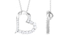 Moissanite Open Heart Pendant Necklace Moissanite - ( D-VS1 ) - Color and Clarity - Rosec Jewels