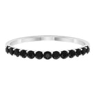 Black Diamond Enhancer Stackable Ring in Shared Prong Setting Black Diamond - ( AAA ) - Quality - Rosec Jewels