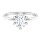 1.25 CT Elegant Oval Moissanite Solitaire Engagement Ring Moissanite - ( D-VS1 ) - Color and Clarity - Rosec Jewels