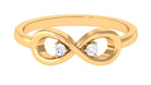Round Natural Diamond Infinity Promise Ring Diamond - ( HI-SI ) - Color and Clarity - Rosec Jewels