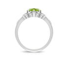 2 CT Nature Inspired Peridot and Moissanite Engagement Ring Peridot - ( AAA ) - Quality - Rosec Jewels
