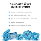 6X8 MM Octagon Cut Swiss Blue Topaz with Moissanite Three Stone Ring Swiss Blue Topaz - ( AAA ) - Quality - Rosec Jewels