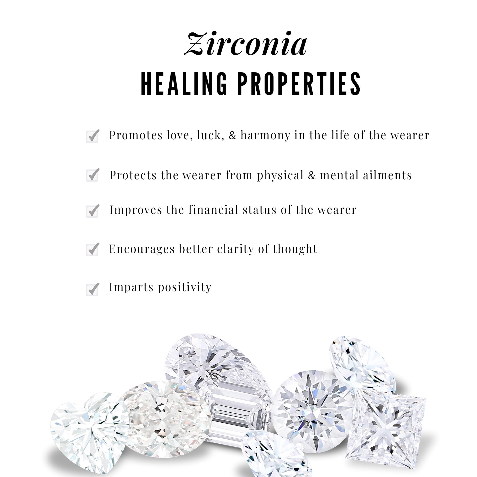 Cubic Zirconia Pisces Zodiac Sign Necklace Zircon - ( AAAA ) - Quality - Rosec Jewels